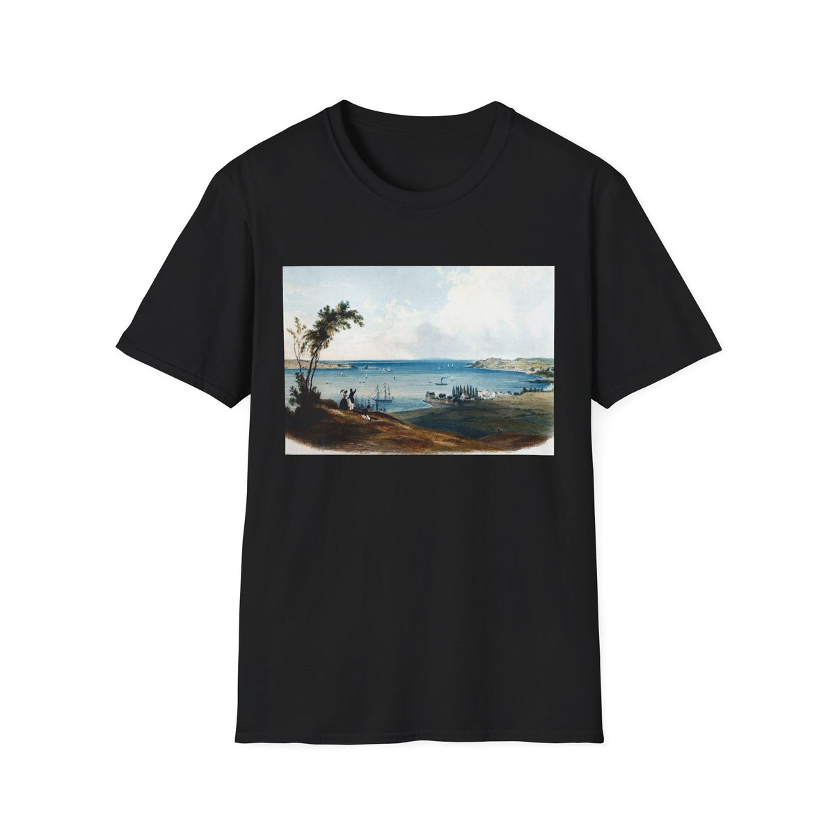 Coastal Landscape Tee — Vintage Beach Scene T-Shirt