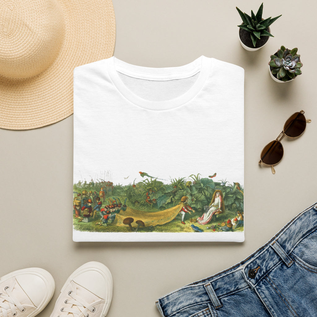 Vintage Botanical Landscape T-Shirt — Retro Garden Illustration Tee