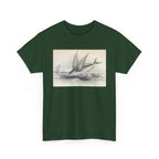 Vintage Flying Fish Tee – Nautical Art Graphic T-Shirt