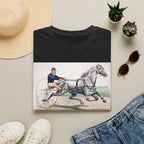 Horse Harness Racing T‑Shirt — Vintage Sulky Driver Illustration