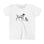 Youth Tee — Vintage Dog Illustration Kids T‑Shirt (Pointer & Puppy)