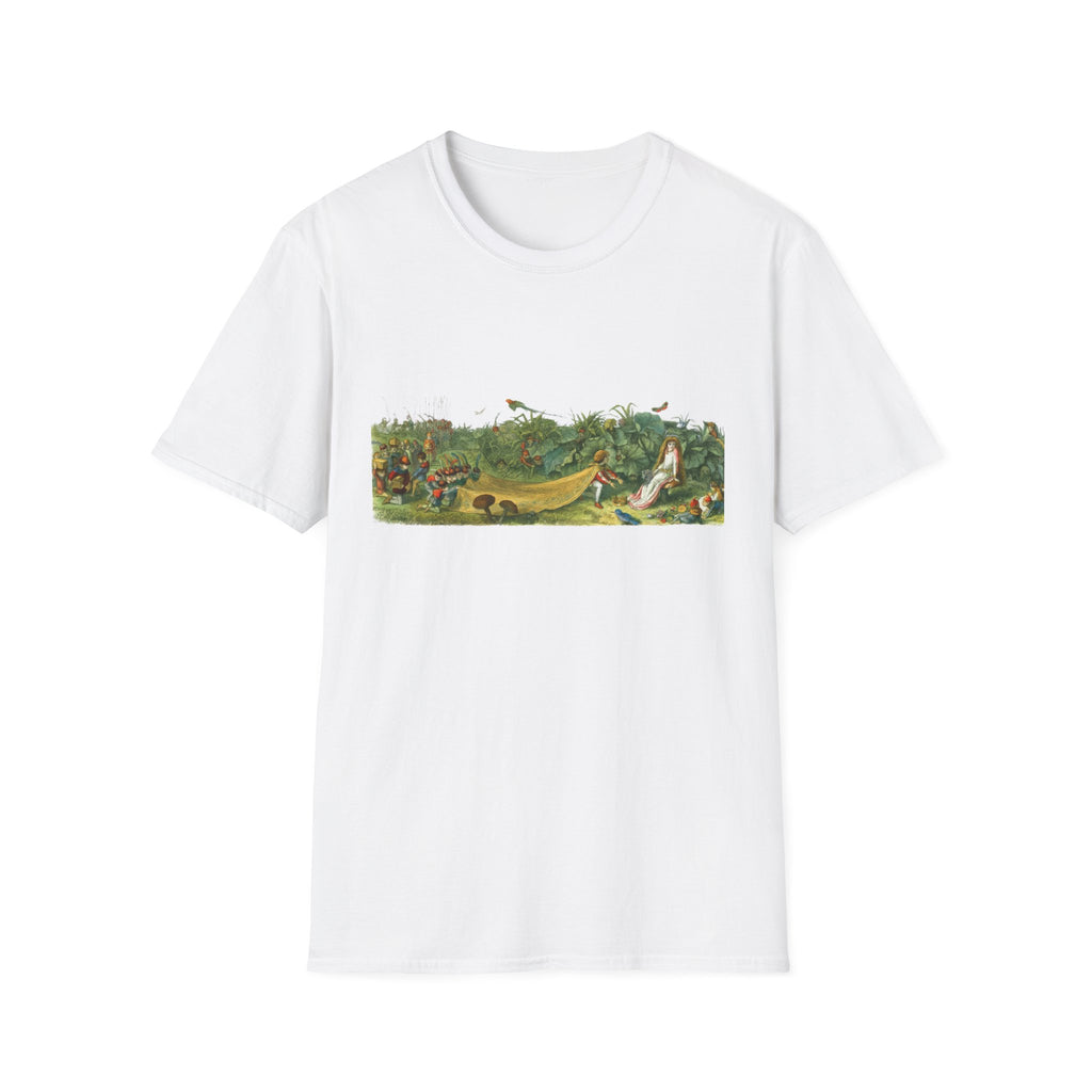 Vintage Botanical Landscape T-Shirt — Retro Garden Illustration Tee