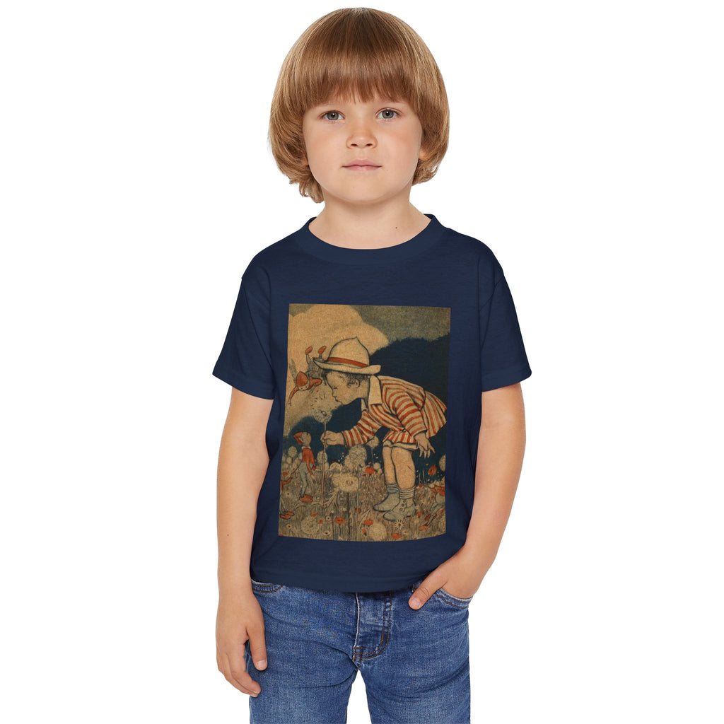 Vintage Flower-Kissing Toddler T-Shirt
