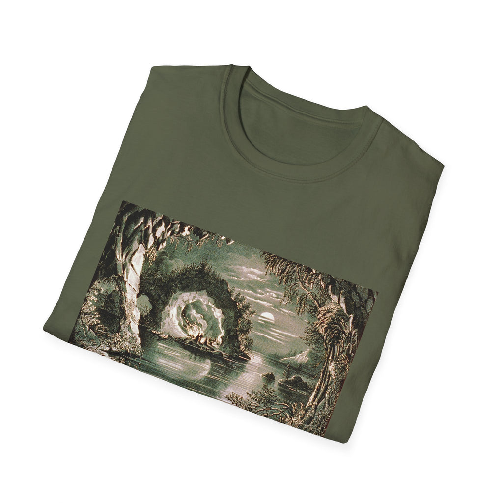 Mystical Forest Spiral T-Shirt — Enchanted Nature Graphic Tee