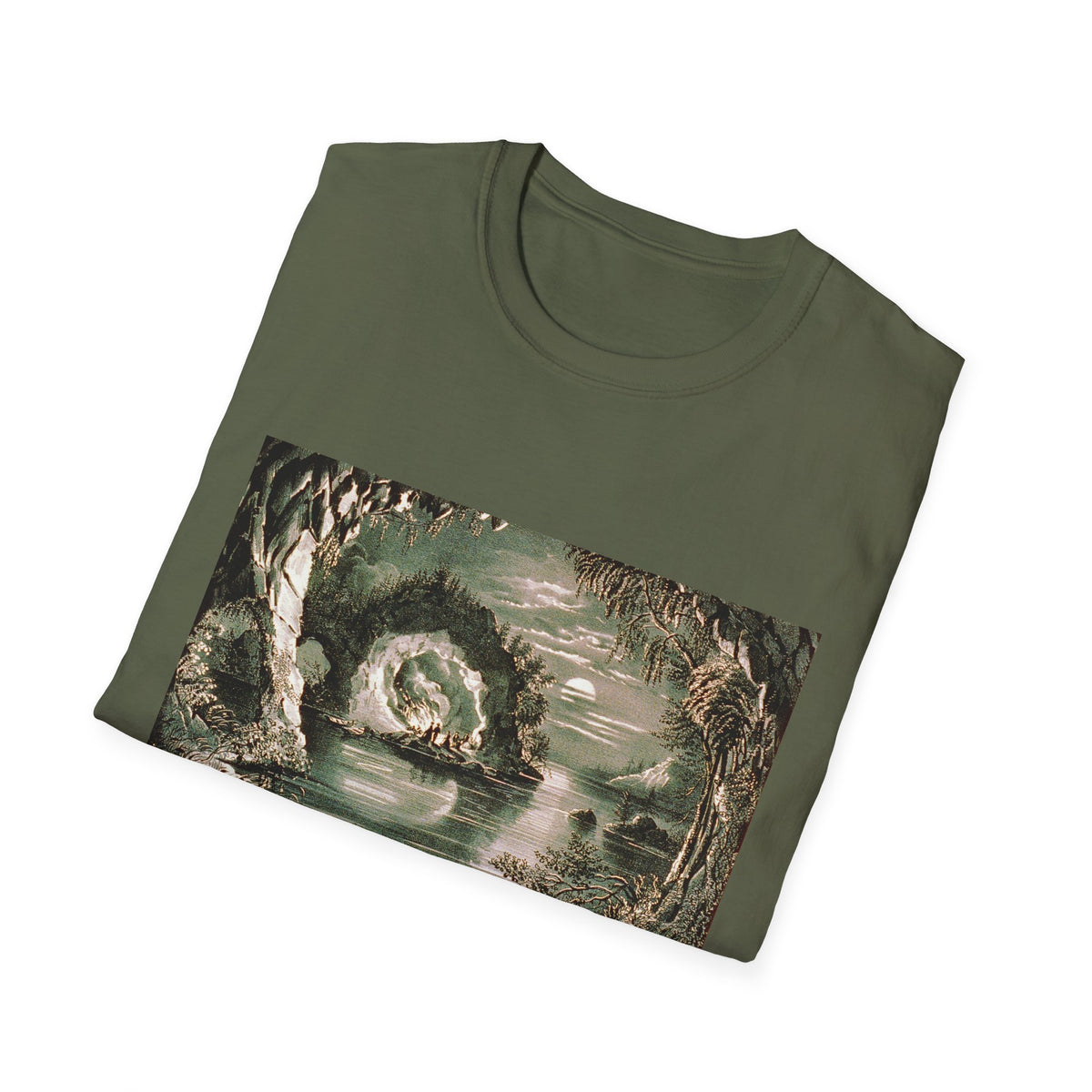 Mystical Forest Spiral T-Shirt — Enchanted Nature Graphic Tee