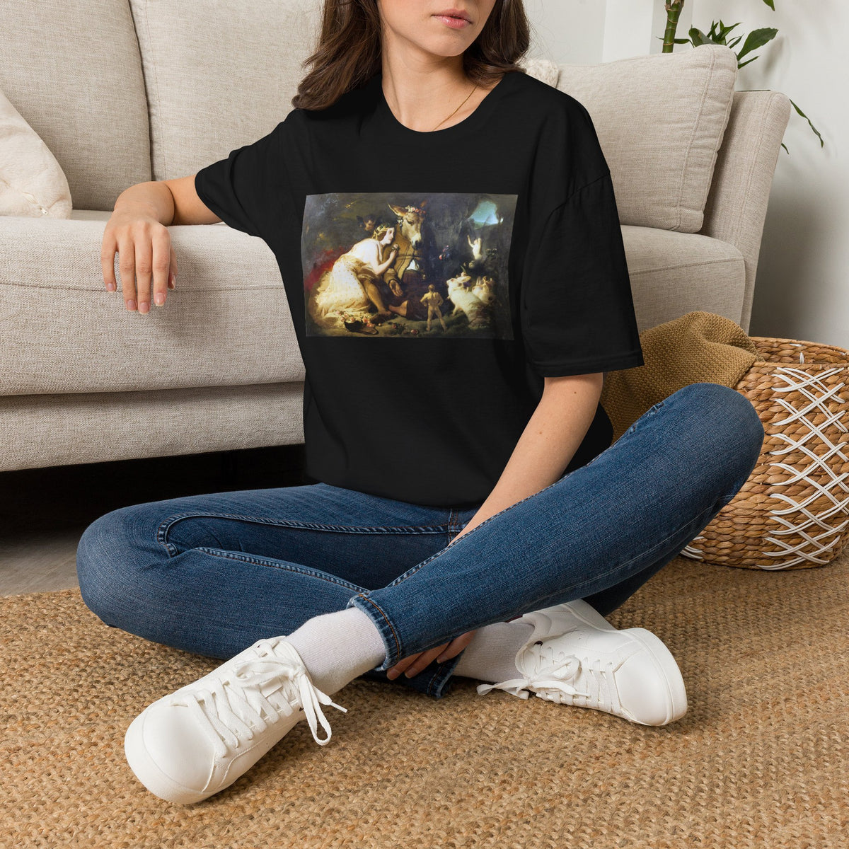 Classical Pastoral Art T-Shirt — Vintage Romantic Painting Print