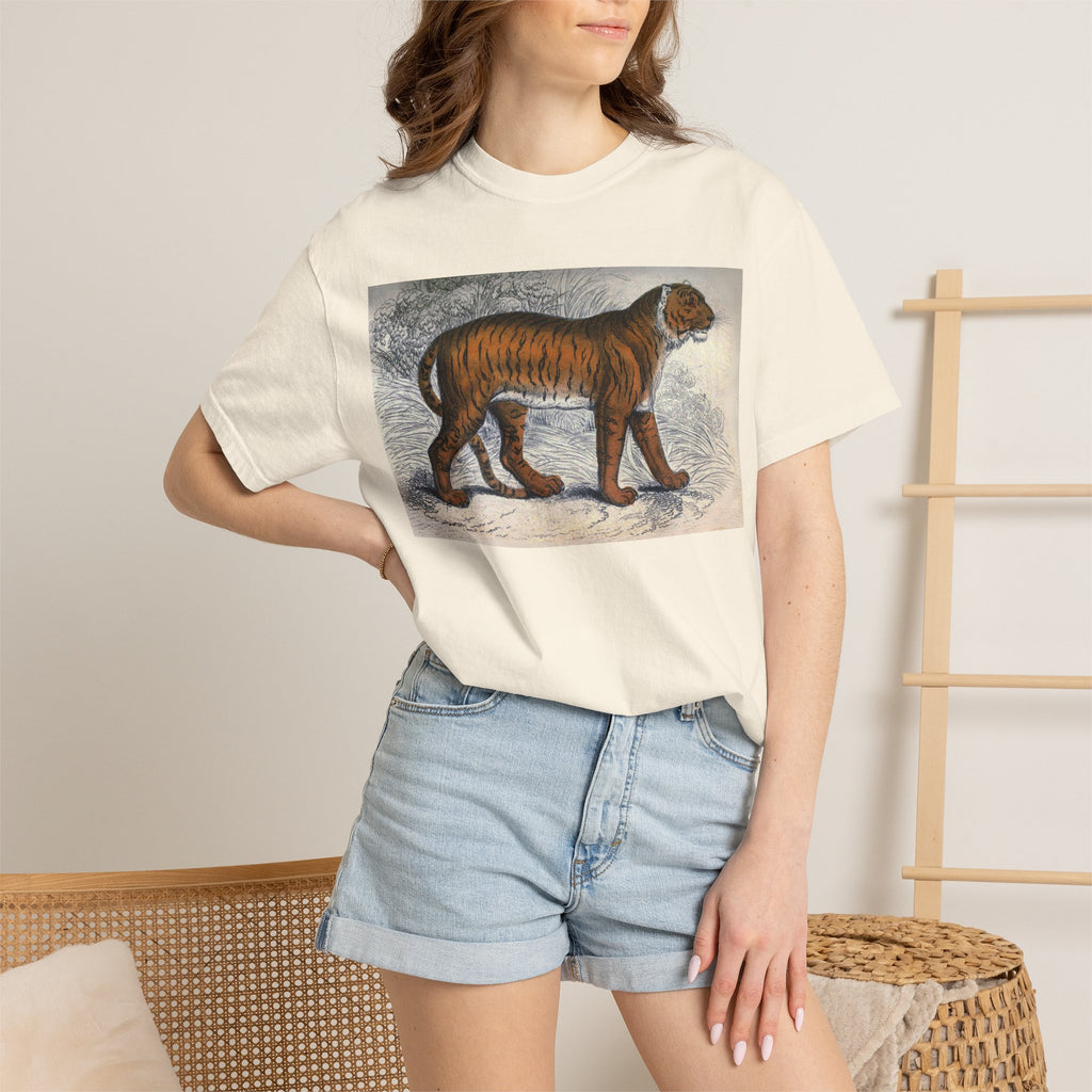 Vintage Tiger Dog Illustration T-Shirt — Retro Animal Art Tee