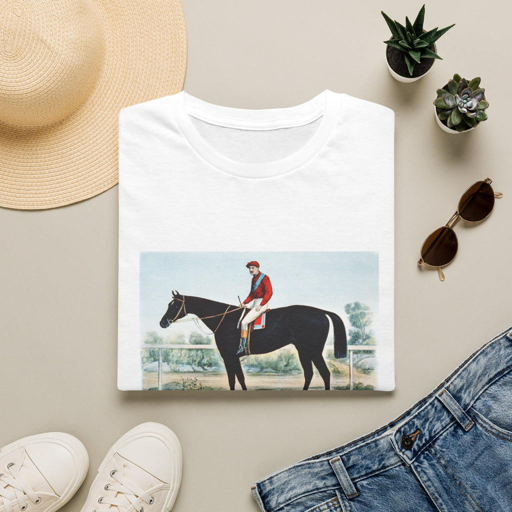 Horse Racing Jockey T-Shirt — Vintage Equestrian Print Tee