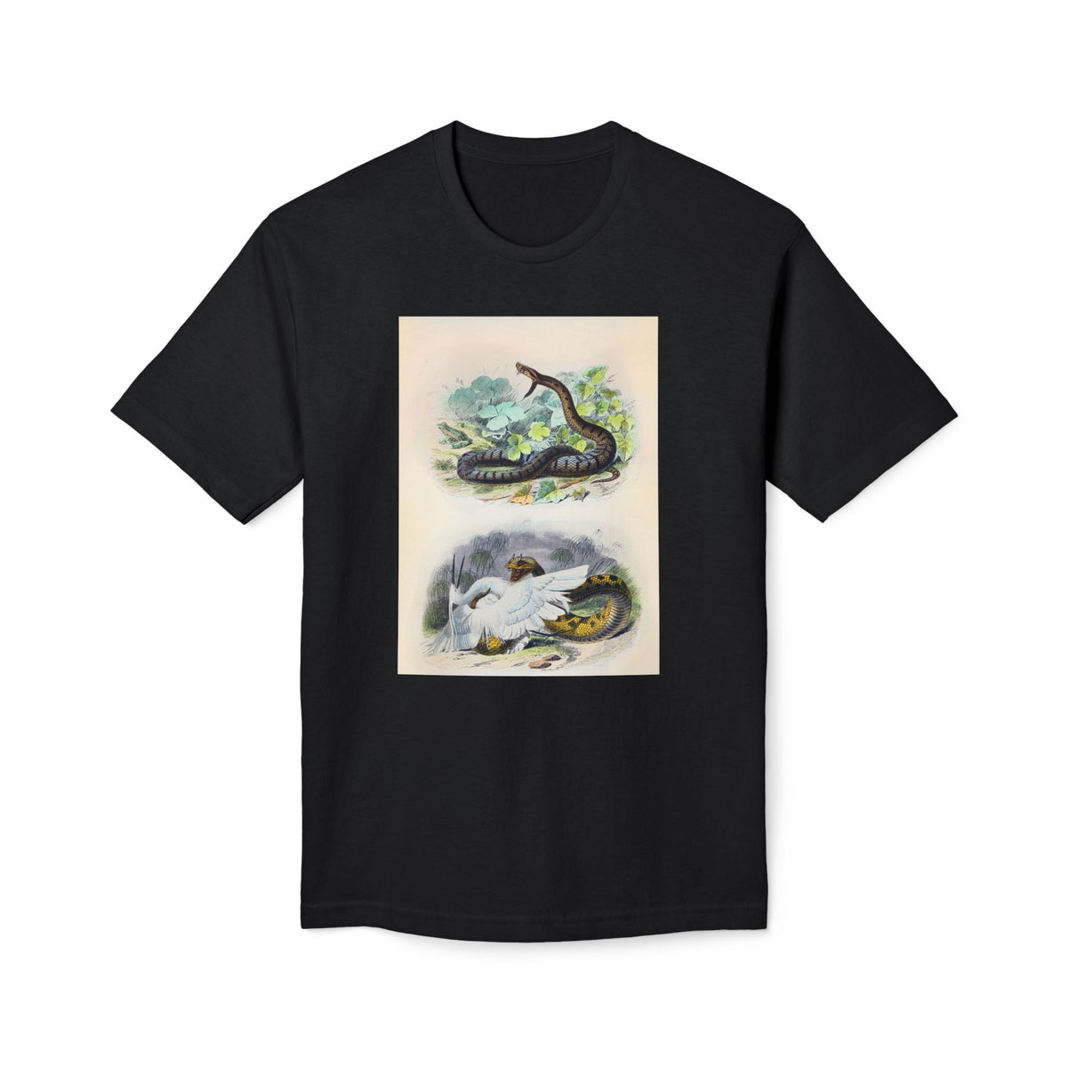 Vintage Snake and Dove Illustration T-Shirt