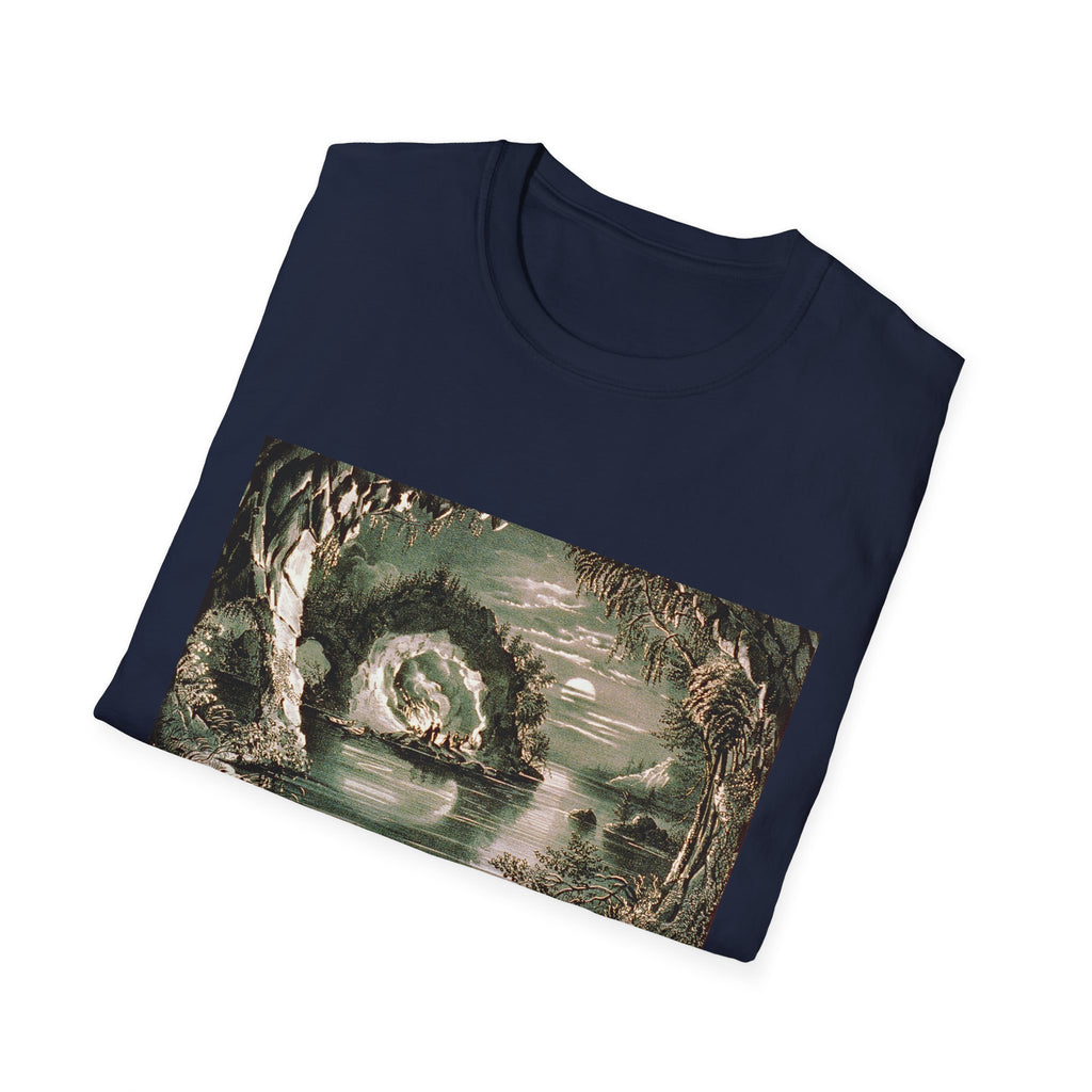 Mystical Forest Spiral T-Shirt — Enchanted Nature Graphic Tee