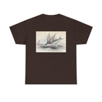 Vintage Flying Fish Tee – Nautical Art Graphic T-Shirt