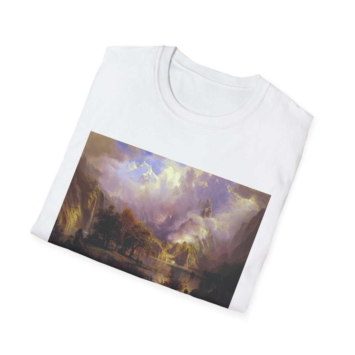 Landscape Art T-Shirt — Romantic Sunset Valley Print
