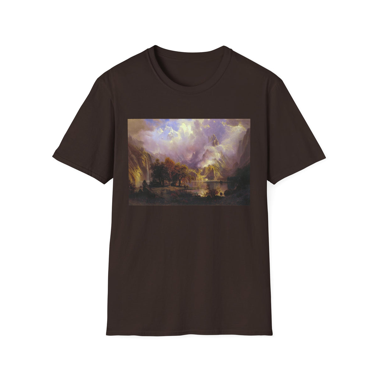Landscape Art T-Shirt — Romantic Sunset Valley Print
