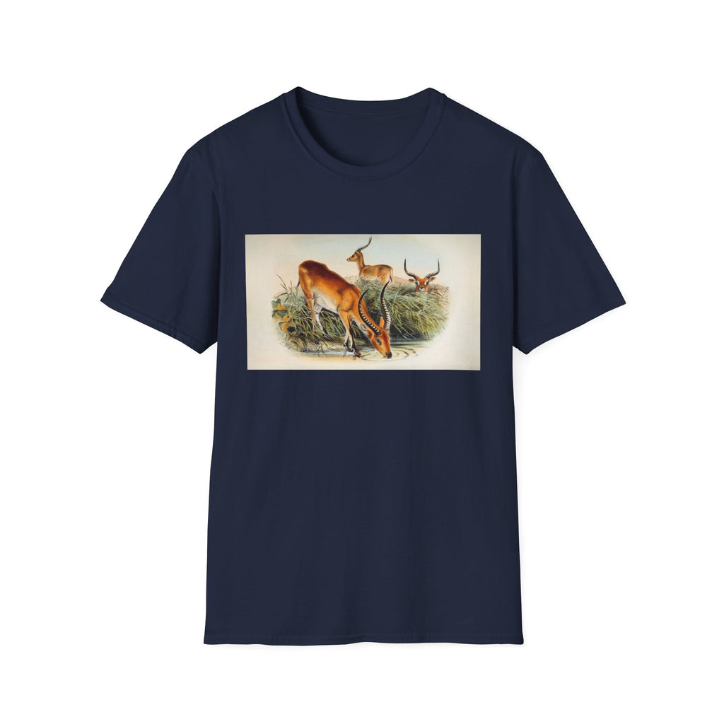Antelope Herd Vintage Art T‑Shirt — Retro Wildlife Illustration Tee