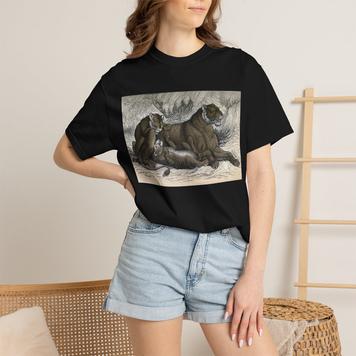 Art T-Shirt — Vintage Canine Illustration Graphic Tee