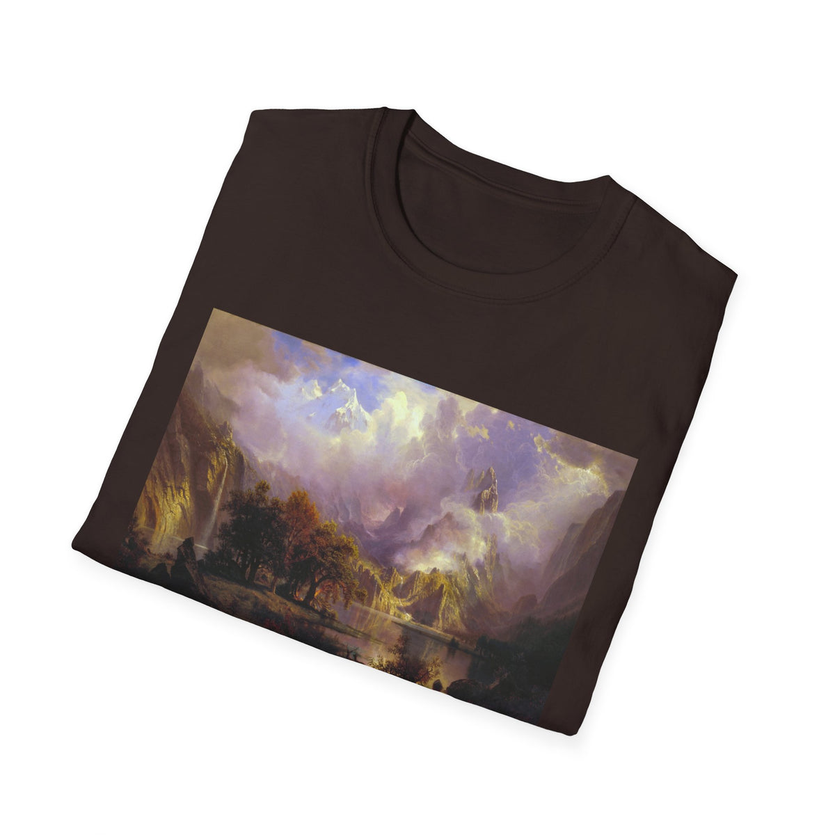 Landscape Art T-Shirt — Romantic Sunset Valley Print