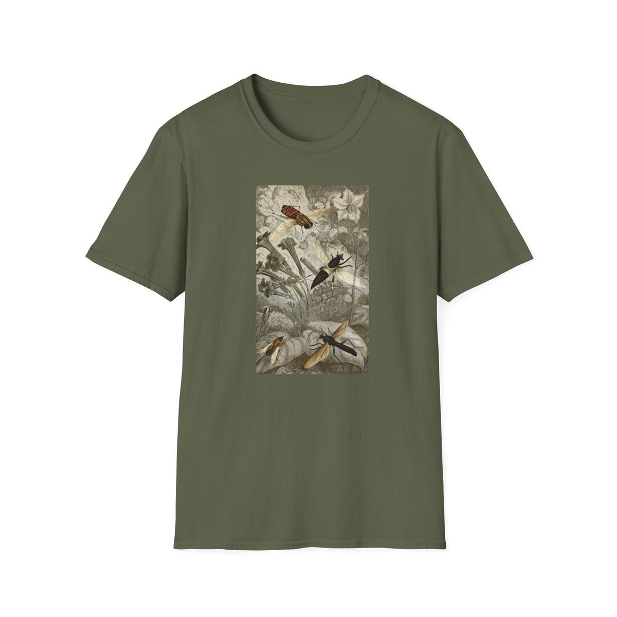 Botanical Bird Tee — Vintage Floral Nature Shirt