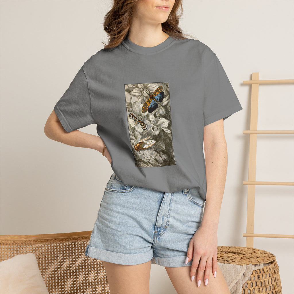 Birds and Blooms Tee — Vintage Floral Bird Illustration T-Shirt