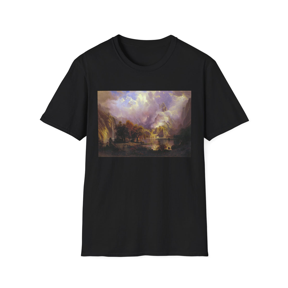 Landscape Art T-Shirt — Romantic Sunset Valley Print