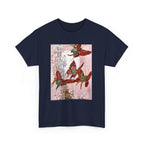 Hummingbird Flight Tee — Vintage Botanical Bird Art Cotton T-Shirt