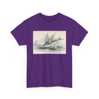 Vintage Flying Fish Tee – Nautical Art Graphic T-Shirt