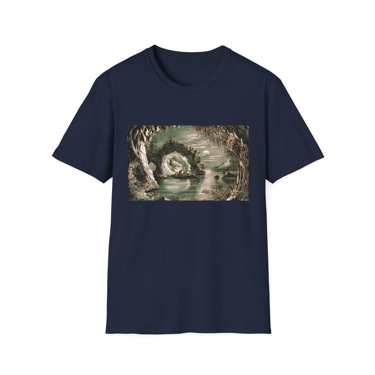 Mystical Forest Spiral T-Shirt — Enchanted Nature Graphic Tee
