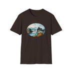 Scenic Mountain Lake T-Shirt — Vintage Nature Landscape Tee