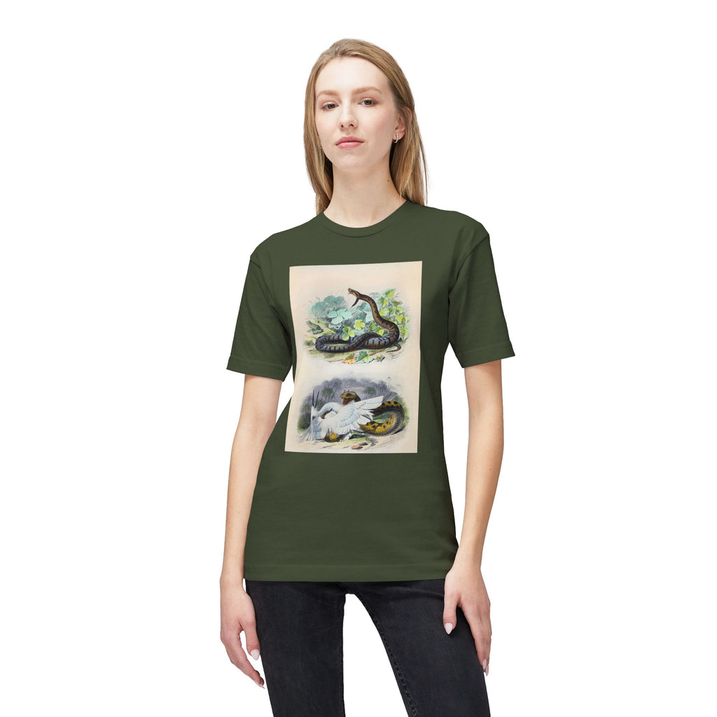 Vintage Snake and Dove Illustration T-Shirt
