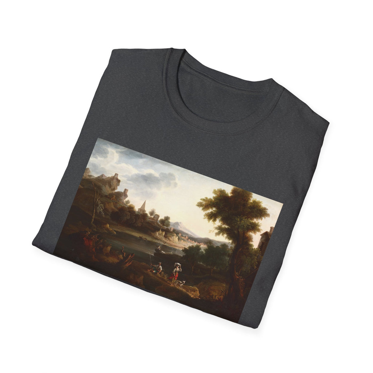 Landscape Art T-Shirt — Vintage Pastoral Painting Tee