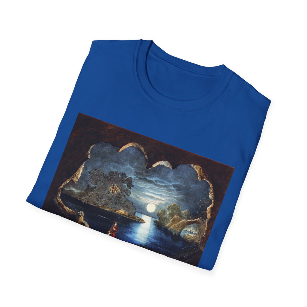 Moonlit Seaside T-Shirt — Romantic Coastal Nightscape Graphic Tee