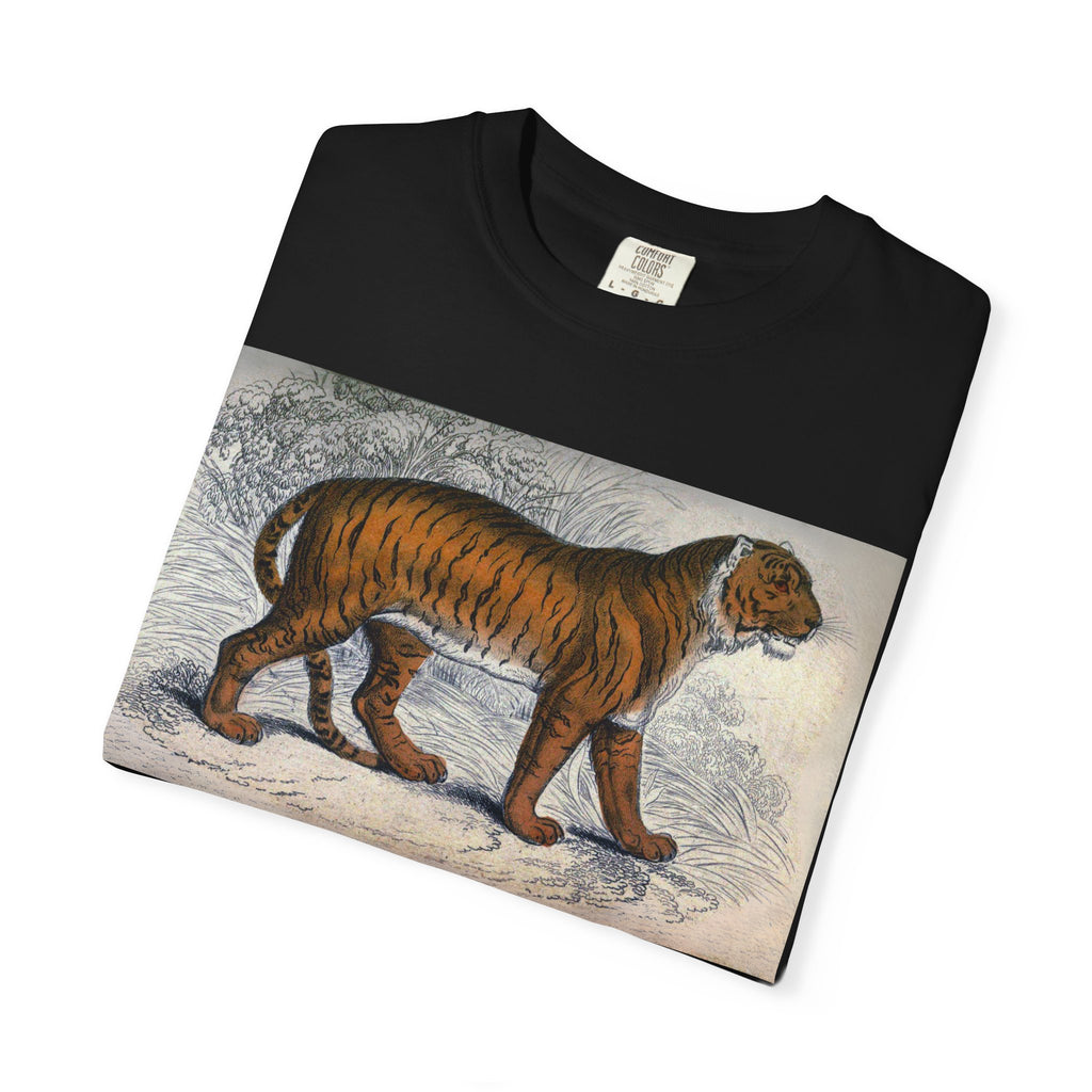Vintage Tiger Dog Illustration T-Shirt — Retro Animal Art Tee