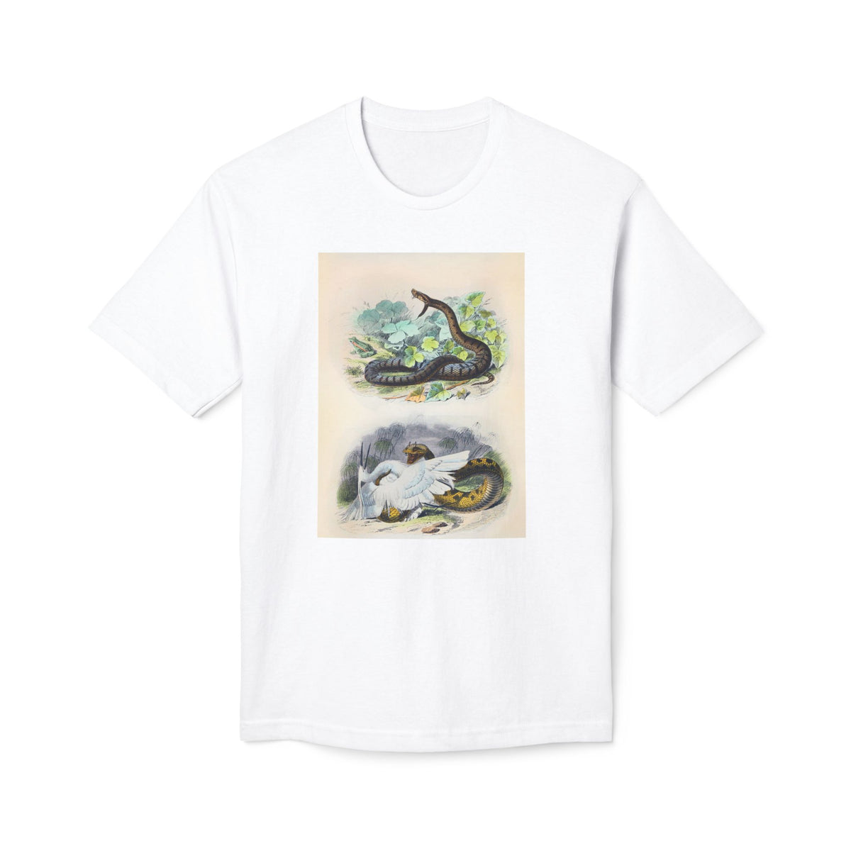 Vintage Snake and Dove Illustration T-Shirt