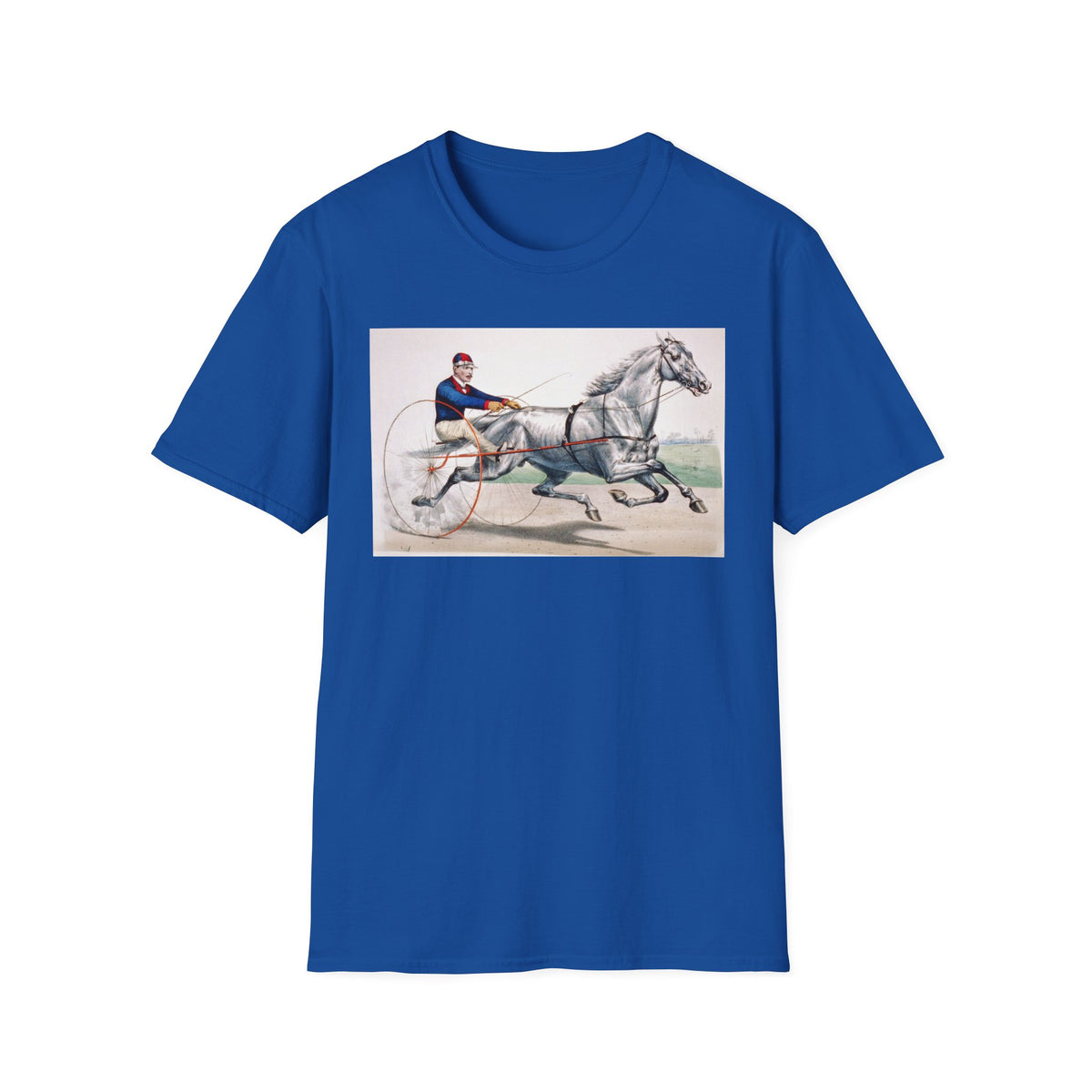 Horse Harness Racing T‑Shirt — Vintage Sulky Driver Illustration