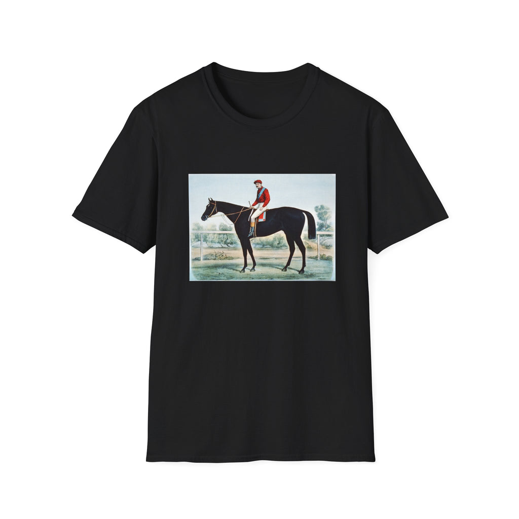 Horse Racing Jockey T-Shirt — Vintage Equestrian Print Tee