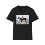 Horse Racing Jockey T-Shirt — Vintage Equestrian Print Tee
