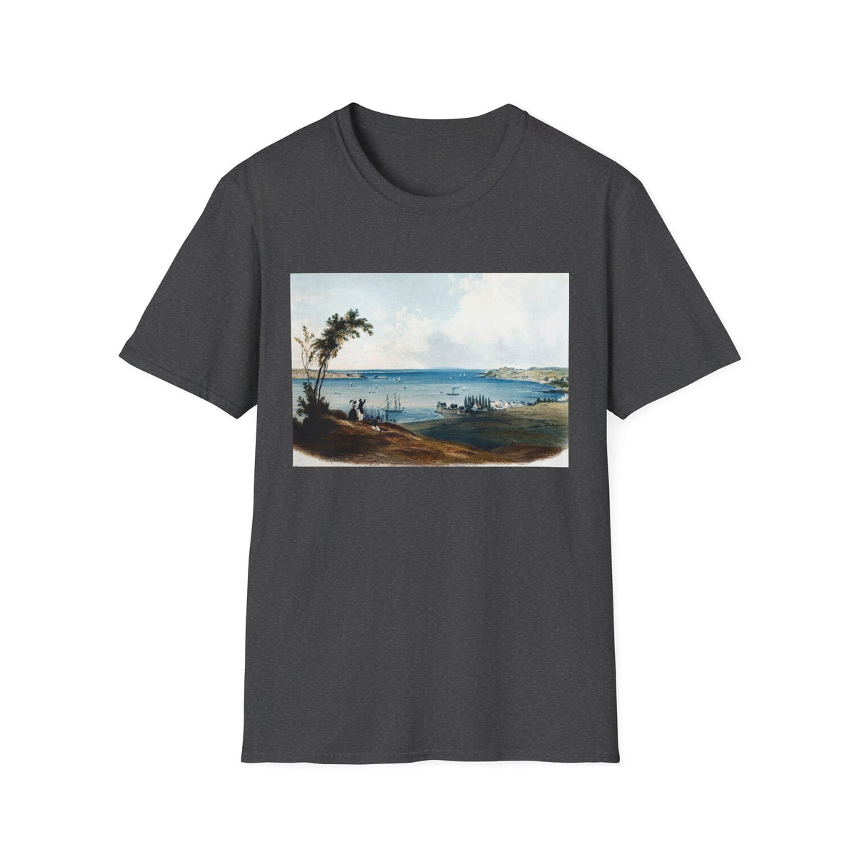 Coastal Landscape Tee — Vintage Beach Scene T-Shirt