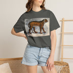 Vintage Tiger Dog Illustration T-Shirt — Retro Animal Art Tee