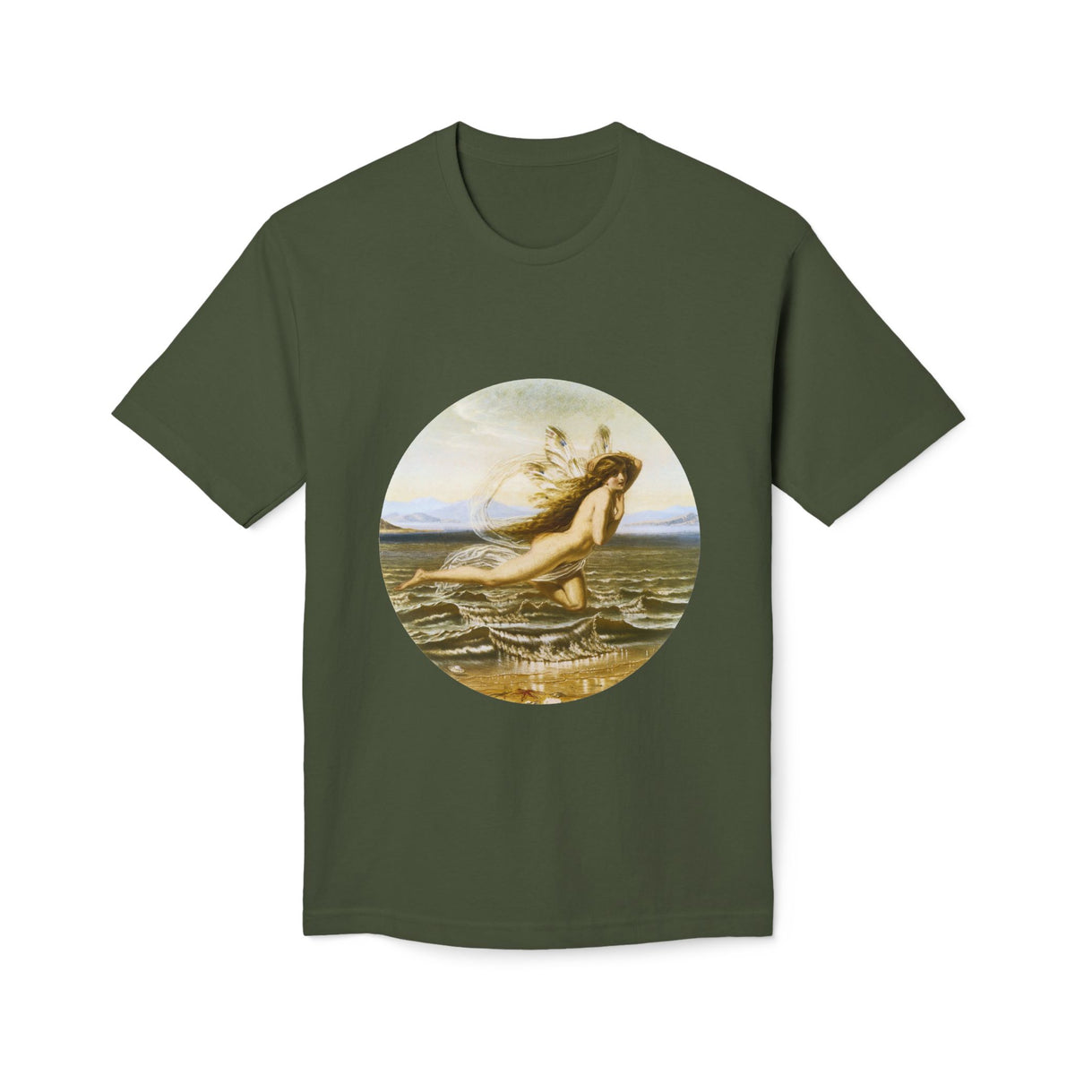Vintage Mythic Goddess T-Shirt — Retro Venus Coastal Art Tee