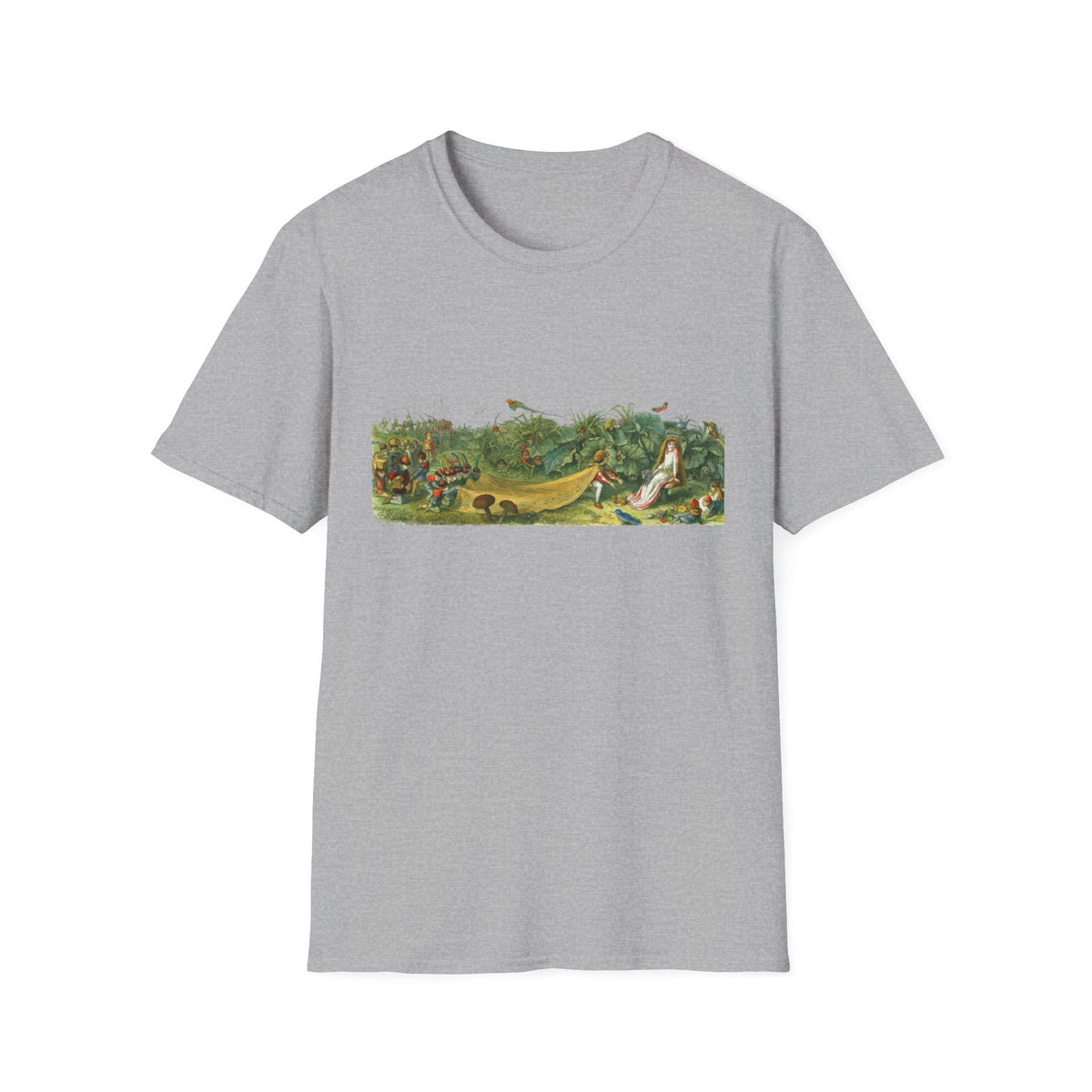 Vintage Botanical Landscape T-Shirt — Retro Garden Illustration Tee