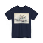Vintage Flying Fish Tee – Nautical Art Graphic T-Shirt