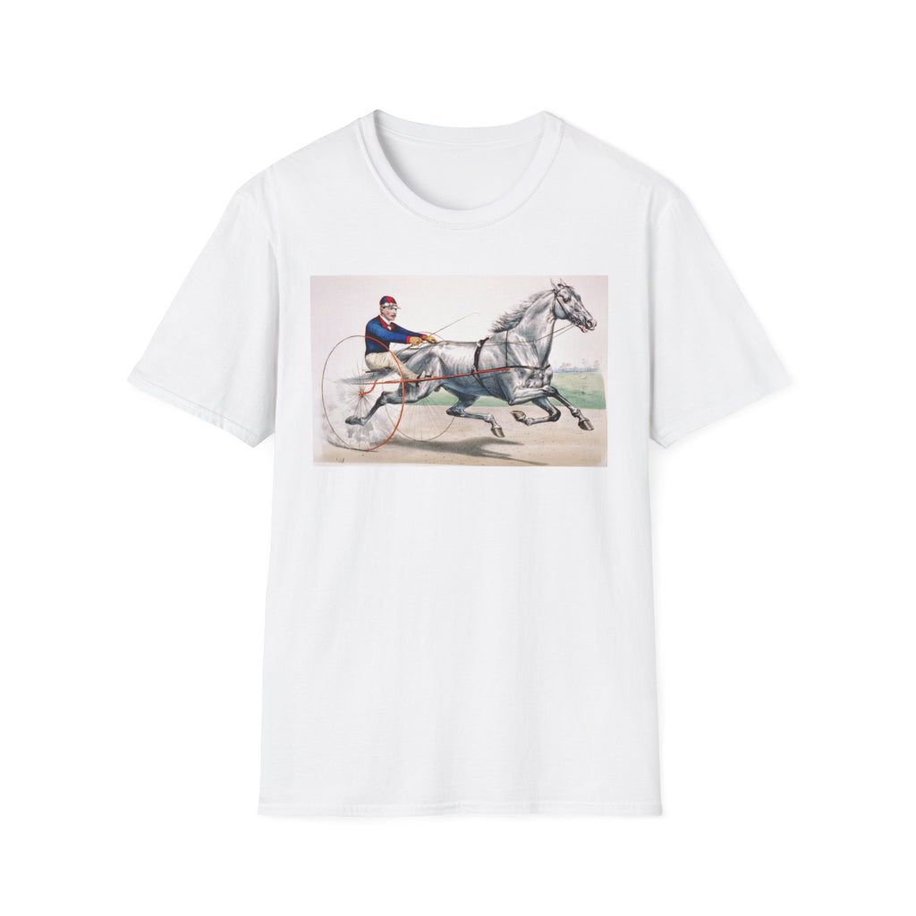 Horse Harness Racing T‑Shirt — Vintage Sulky Driver Illustration