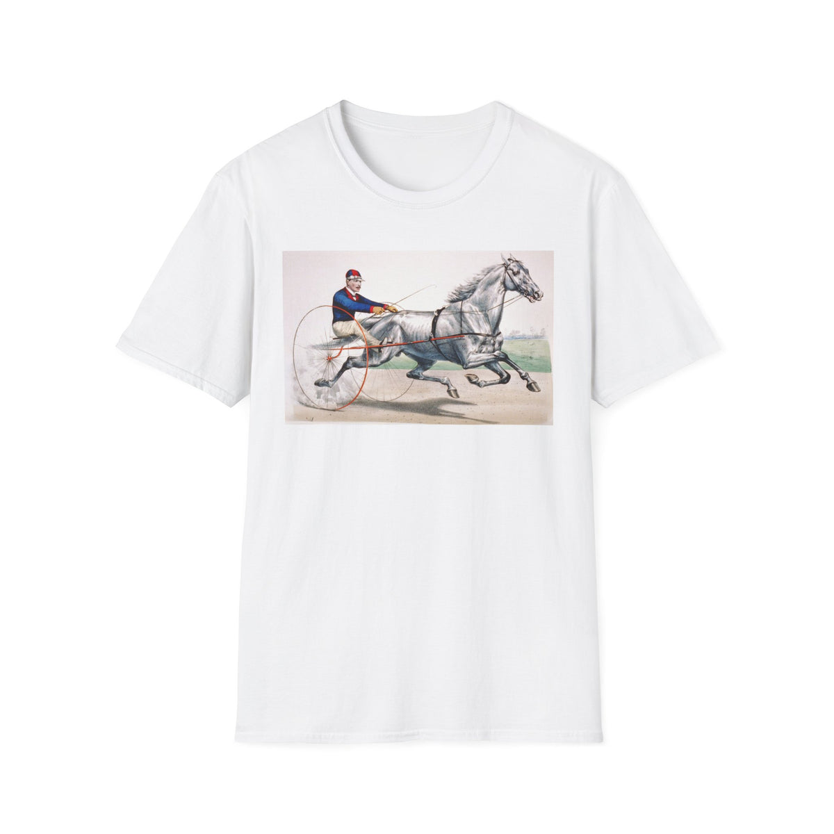 Horse Harness Racing T‑Shirt — Vintage Sulky Driver Illustration