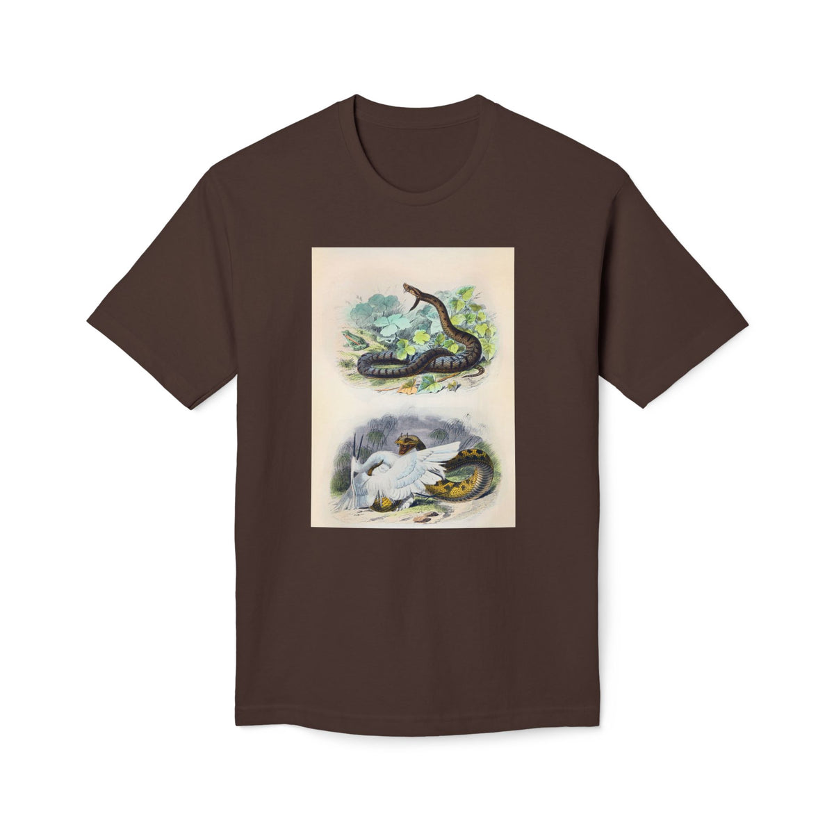 Vintage Snake and Dove Illustration T-Shirt