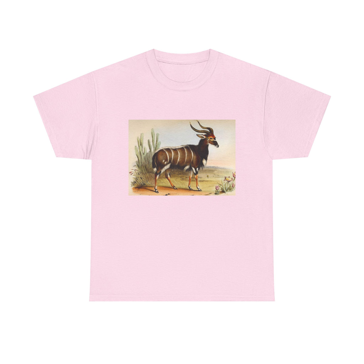 Vintage Bongo Antelope Illustration T-Shirt
