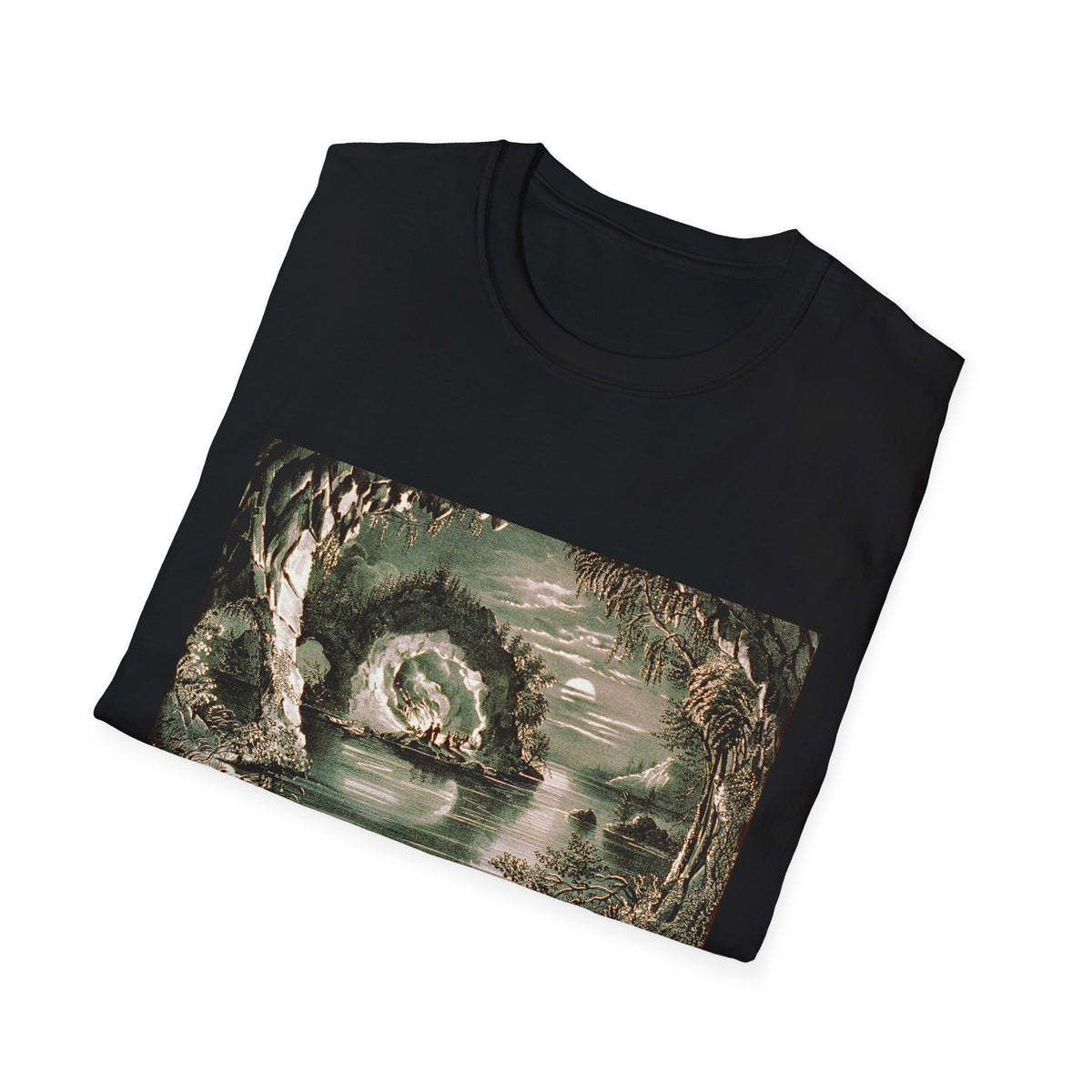 Mystical Forest Spiral T-Shirt — Enchanted Nature Graphic Tee