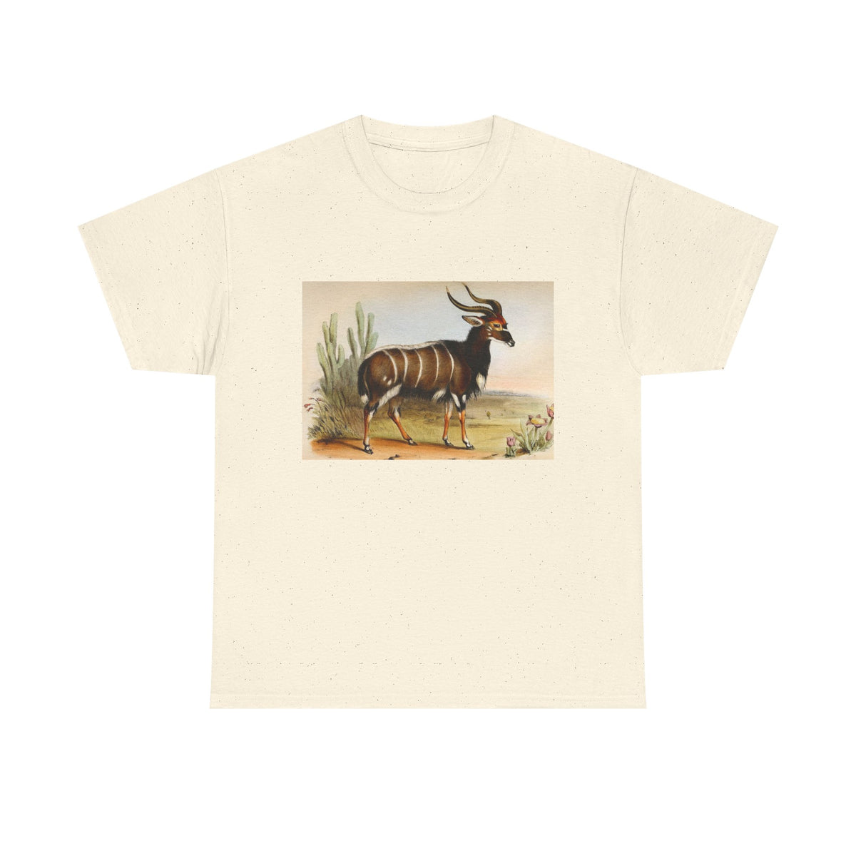 Vintage Bongo Antelope Illustration T-Shirt