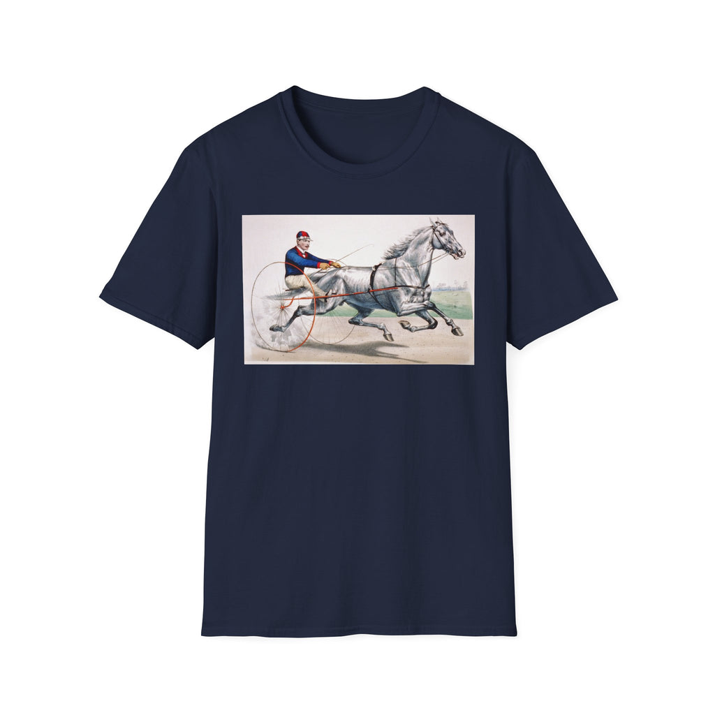 Horse Harness Racing T‑Shirt — Vintage Sulky Driver Illustration