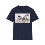 Horse Harness Racing T‑Shirt — Vintage Sulky Driver Illustration