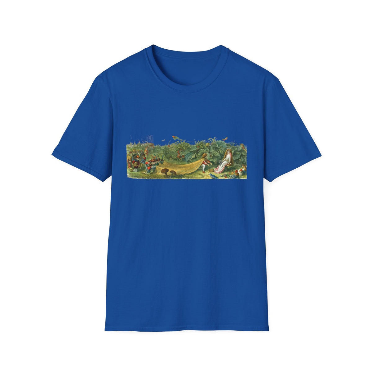 Vintage Botanical Landscape T-Shirt — Retro Garden Illustration Tee