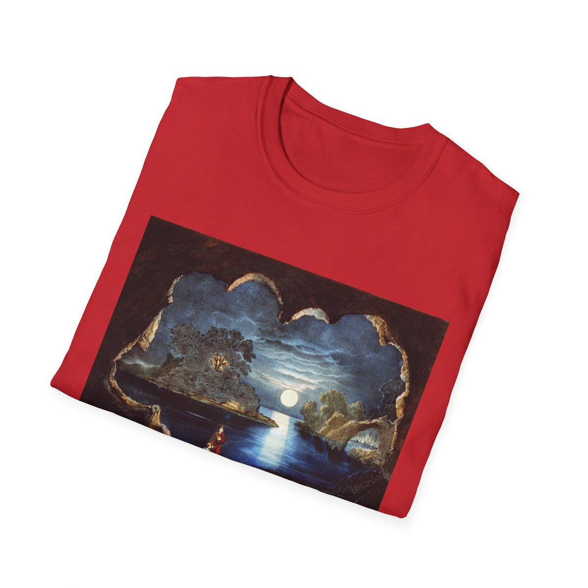 Moonlit Seaside T-Shirt — Romantic Coastal Nightscape Graphic Tee